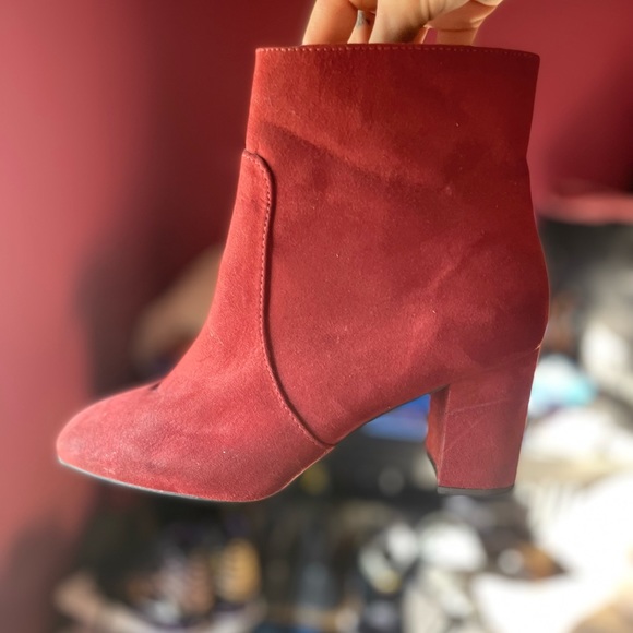 Primark Side Zip Booties - Red Size 8 - Picture 9 of 11
